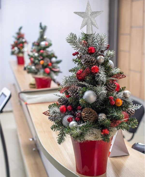 Glitter Stjerne Trætop Julemini Sølv Dekorativ Højtids Bethlehem Stjerne Ornament, 20cm