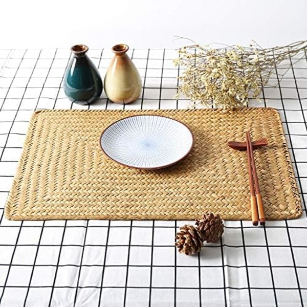 Seagrass bordstablett Bordsmatta Rottingvävd bordstablett, matbord