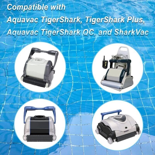 2-pack RCX23002 Aquavac Tiger Shark-remmar för Hayward Aquavac Tiger Shark och ShakVac poolrengörare (75 cm räls längd)-
