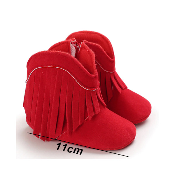 Vauvan kengät Lämpimät puuvillakengät - Punainen (11cm)