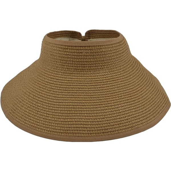 Brettbar stråhatt for kvinner - Beige