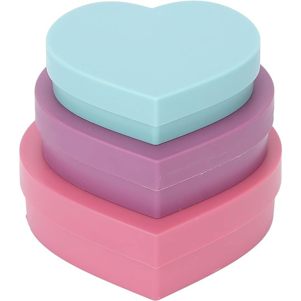 3 Plastpärlor Sorteringsbricka Diamantmålad Hjärtformad Bricka Verktygsplatta Tillbehör Nagelkonst Valverktyg DIY Konst Hantverk