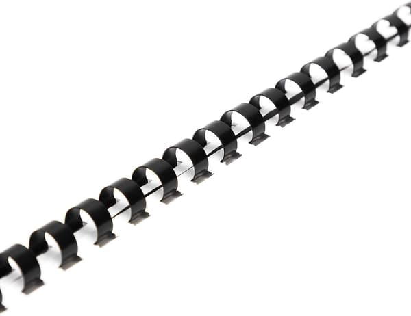 Plastbindningskam, 100 st/förpackning, 19 hål, 10 mm