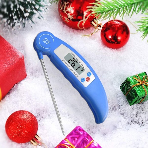 Kökstermometer, Reservdelar till kylskåp LCD Direktavläsning Elektronisk Matlagningstermometer med Sond, för Matlagning i Kök, BBQ, Vätska, Biff,