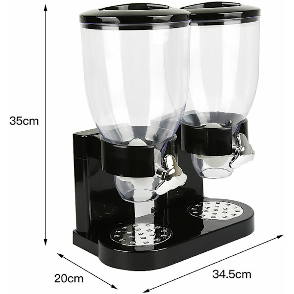 Cerealdispenser duo - svart
