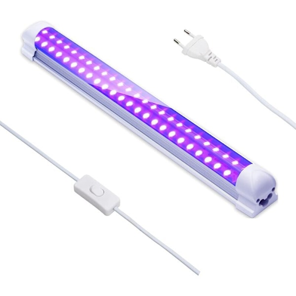 395NM 10W Svart Ljus LED-rör, 48ed UV-ljusramp, DJ Disco-ljus, Svart Ljus för Halloween Julkväll Kroppsmålning Fluorescerande Sminkfärg