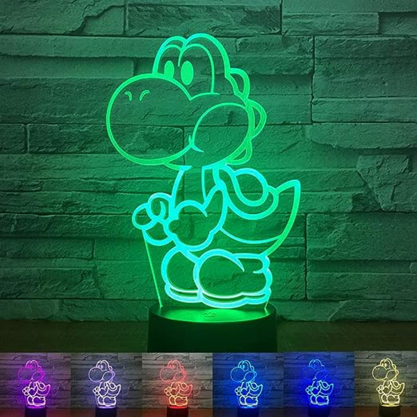 Mario Yövalo 3D Yöpöytävalo, Piirretty Pelihahmo Super Akryyli Uutuus Joulu Super Mario Lahja Lastenhuoneen Koriste Loma Lahja