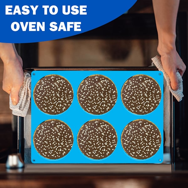2 stk. runde bageforme i silikone, 4 tommer stor morgenmadssandwichform i silikone, non-stick hamburgerform æggebakke