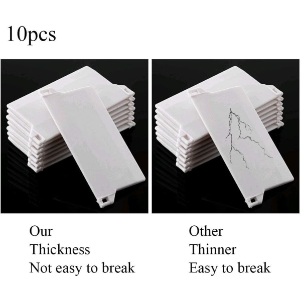 10 stk California Blind Vektplate Vekt Vekt Vertikale Persienner Vektplate Blind Vertikal Lamell 127mm Hvit Reservedel