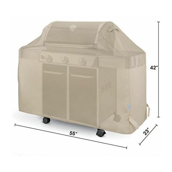 Utendørs grilltrekk 600D Oxford stoff grilltrekk beige (145x61x117)