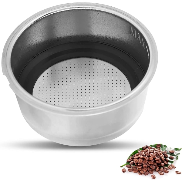 2 stk. 51 mm kaffefilterholder, genanvendelig permanent kaffefilter filterløs kaffe rustfrit stål kurve, kaffemaskine udskiftningstilbehør
