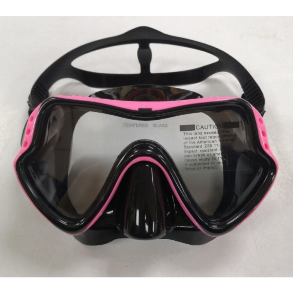 Dykmask Snorkel Set Vuxen Stor Ram Silikon Mask Simning Snorkling Mask Dykmask (Transparent Lila)