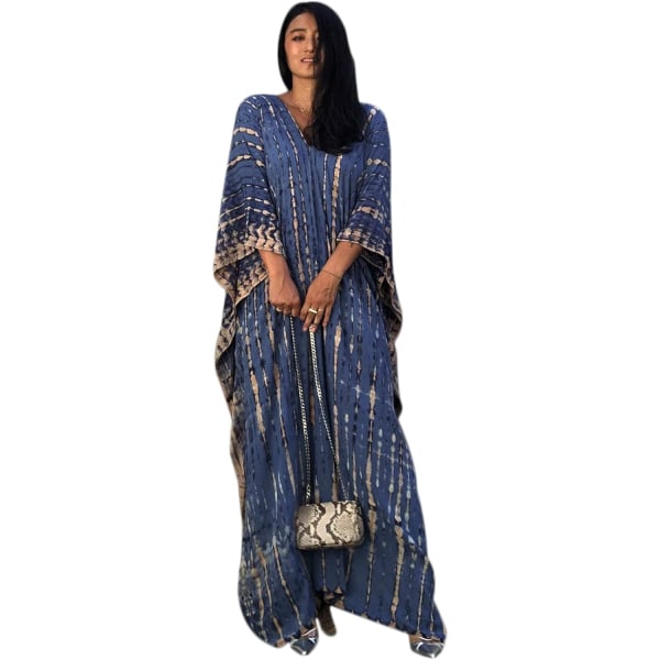 Damekapper, One Size passer alle løse lange kapper kortermet tunikaer Kimono daglig badetøy strand badedrakt Cover Ups Lounge Wear kapper