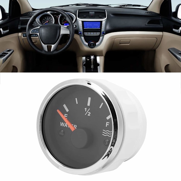 Til RV Vandstandsmåler Måler Indikator 52mm 12V/24V Rustfrit Stål Vandstandsmåler Båd Vandtank Vandstandsindikator Tankmåler