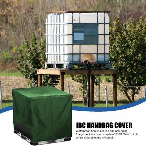 IBC-tankskydd för tunna, regnvattenskydd, solskydd, vattentätt skyddshölje, tillbehör för tunna (48 x 40 x 47 tum)