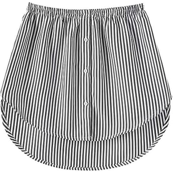 Mini-nederdel skjorteforlænger（XL）, strækbar justerbar skjorte til kvinder Sk
