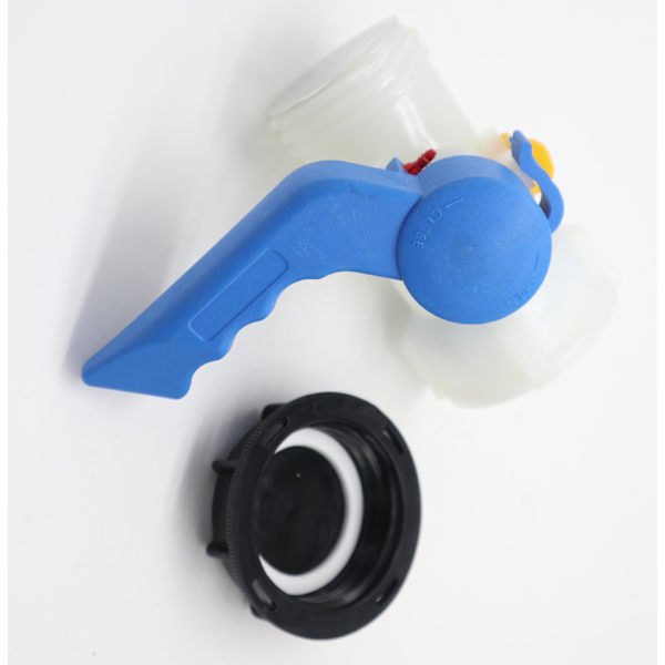 Ventil för IBC-tank 1000 liter 2\" / 62 mm Integrerad plastfjärilsventil DN50 (62 mm)