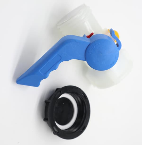 Ventil til IBC-tank 1000 liter 2\" / 62 mm Integreret plast sommerfugleventil DN50 (62 mm)