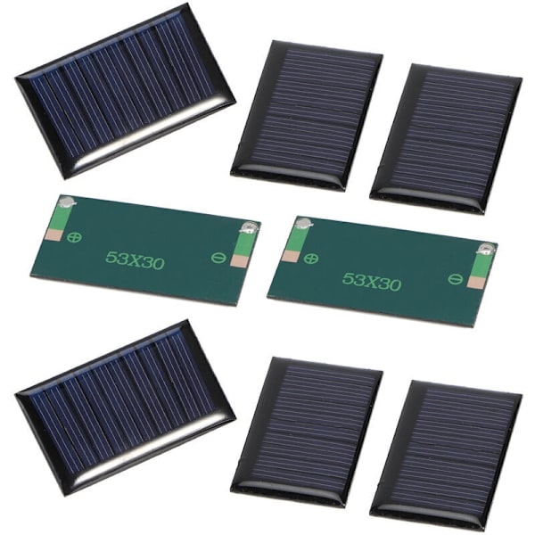 8 stk. 30MA 5V Mini solcellepaneler DIY Solar epoksyplate Elektriske leker Materialer Fotovoltaiske celler