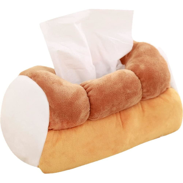 Brødformet Tissue Box Plys Tissue Dispenser Sjov Plys Tissue Box Dekoration