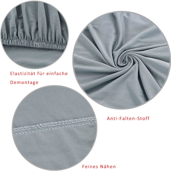 Stolskydd Set om 4 Stretch Stolskydd Universal Polyester Stolskydd för Matsal Hotell Bankett Fest Dekoration Bröllop, Ljus Grå