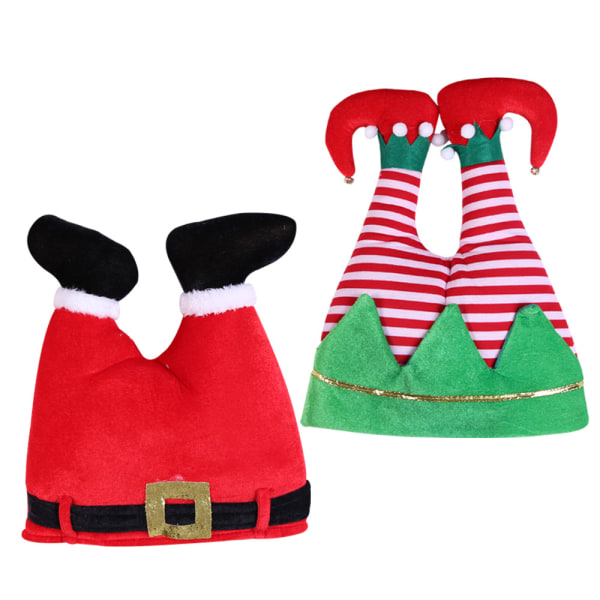 2 pakkauksen jouluhatut lapsille aikuisille punaiset housut hatut klovnihatut joulukoristeen juhlatarvikkeet lahjat