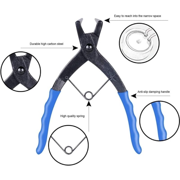 Circlips-tang med cylindriske ringtang Fjerner de indvendige ringe, buede tang til lastbiler, biler, motorcykler
