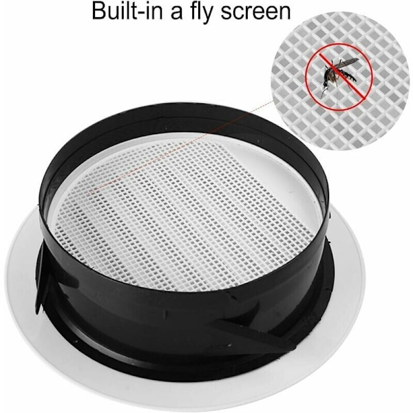 75mm barbist med beskyttelsesgitter - ABS, luftudtag til nyt indvendigt luftsystem (Ø75mm)