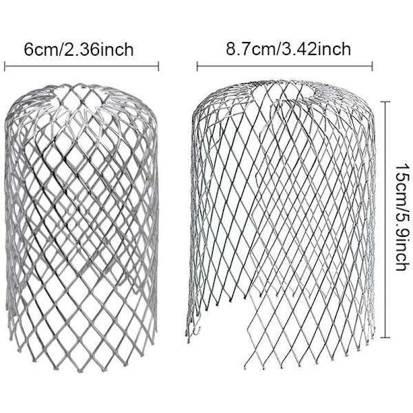 6 stk. aluminiumsil for takrenner - Takrennebeskyttelse - Metallisk takrennebeskyttelse - Bladvern for hus, takfot, grøft, avløp