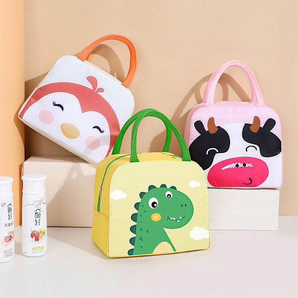 3PCS Børns Frokostpose, Skole Bento Taske, 5L Frokostboks Måltid Køletaske, Termisk Isoleringstaske, Børns Picnic Lille Køletaske, Dinosaurio Isoleret Taske