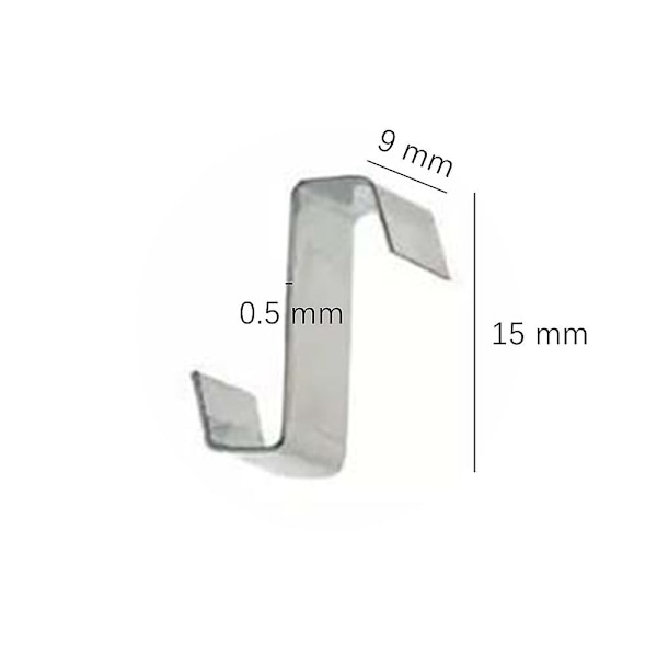 Drivhus Glassklemmer Glassfeste Rustfritt Stål Overlappende Hagevedlikehold 50 stk (Z-klemmer)