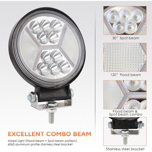 117W 12000LM LED Arbejdslampe Bar Amber DRL Off Road Kørelys Bjælke Lastbil SUV Jeep Båd