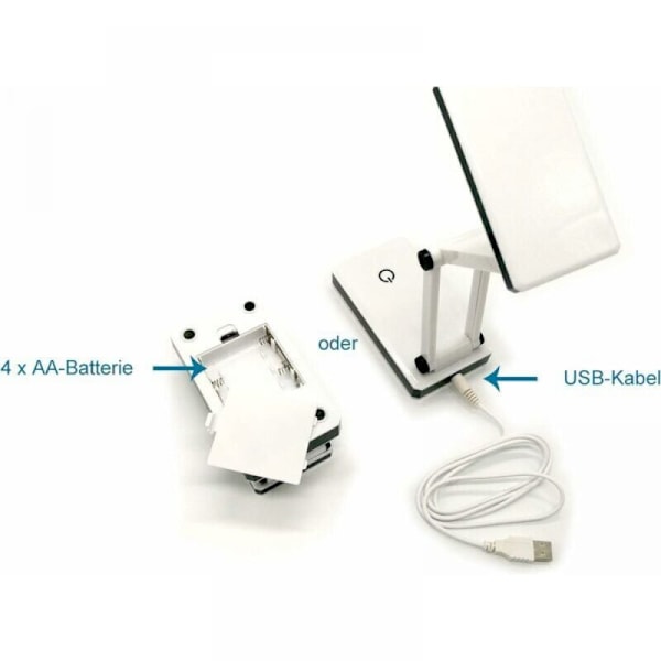 Mobil COB LED LAMPE Foldbar Bordlampe 3 lysstyrkeniveauer