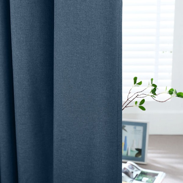 Mørkleggingsgardiner for soverom, isolerte nellikgardiner for stue, sett med 2 paneler (53 x 106 tommer)