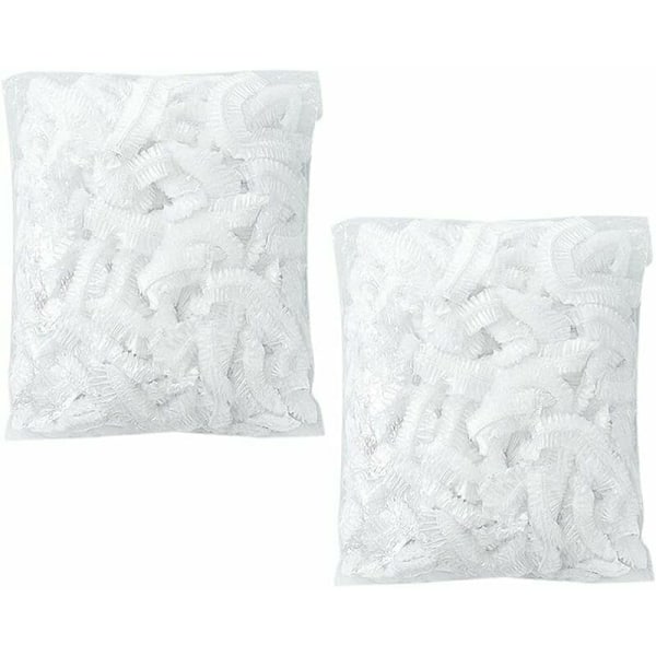 200 stk. elastisk oppbevaring av mat, gjenbrukbare deksler Bol flatt deksel Wrap tallerken deksler matoppbevaringsbolle deksler for utendørs kjøkken piknik