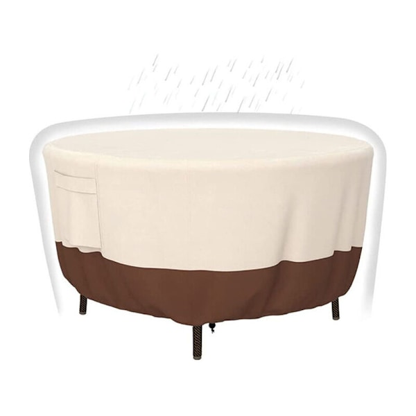 420D Ulkopöydän ja tuolin suojat 91 x 58 cm, 100% vedenpitävä, haalistumaton, ulkokalusteiden suojat, UV-kestävä, beige ja ruskea