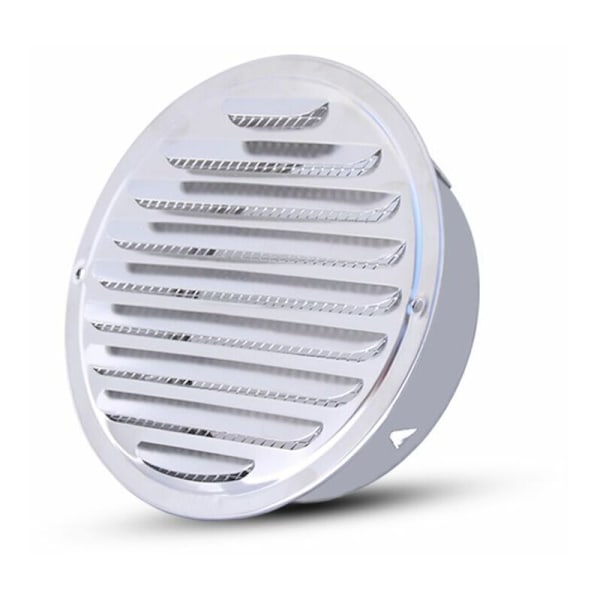 Ø 100 mm ventilationsrist - rund ventilationsrist, ventilationsrist i rustfrit stål, ventilation med net, rund ventilationsrist til udstødningsrør