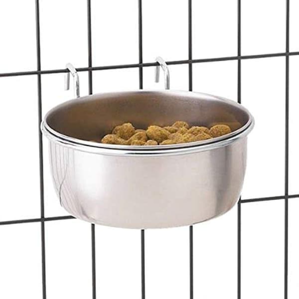 Rustfrit stålskål til papegøjer - Fuglefoderbeholder