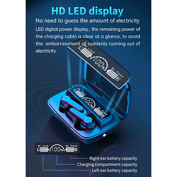 Langattomat nappikuulokkeet, Bluetooth-kuulokkeet, stereovahva basso, Bluetooth 5.3 kosketusohjauskuulokkeet, mininappikuulokkeet, mikrofoni, korvanappikuulokkeet