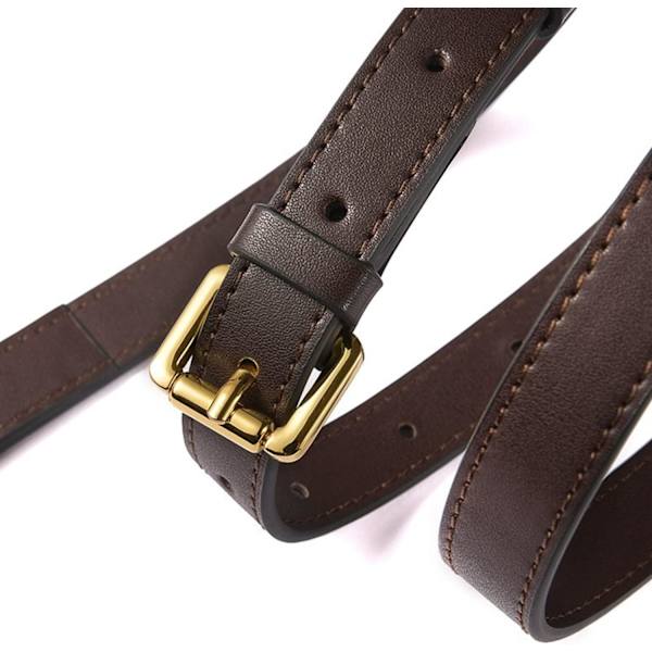 Enkel axelrem, lutande axel, äkta läder justerbar axelrem, lämplig för små väskor, handväskor, messenger-väskor, crossbody-väska