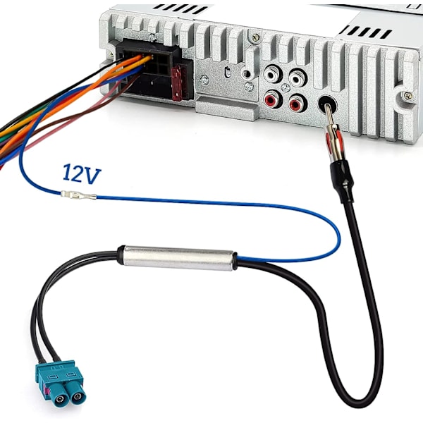 Signalforsterker Radioantenne Bilstereo FM AM Adapterkabel Fakra Z til DIN-plugg 15cm for Kjøretøy Autoradio Radio Stereo Mottakerenhet