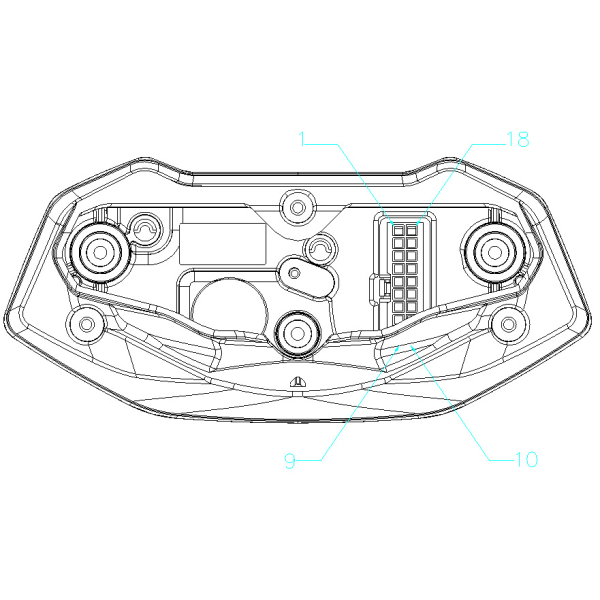 Moottoripyörän nopeusmittari, universaali 13000 RPM moottoripyörän mittari Tacometer 7 väriä säädettävä taustavalo nopeusanturilla