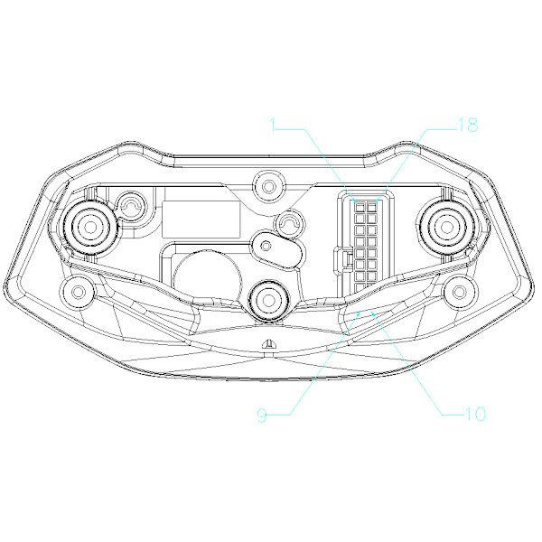 Motorsykkel Speedometer, Universal 13000 RPM Motorsykkel Gauge Tacometer 7 Farger Justerbar Bakgrunnsbelysning med Speed ​​Sensor