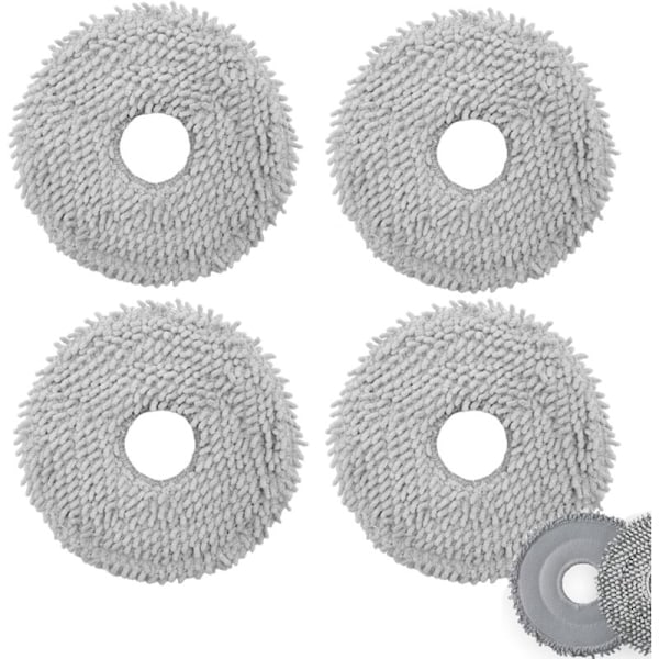4 moppekluter for Roborock Qrevo Curv, qrevo s, qrevo pro, qrevo, qrevo maxv, qrevo master støvsuger, vaskbar og gjenbrukbar