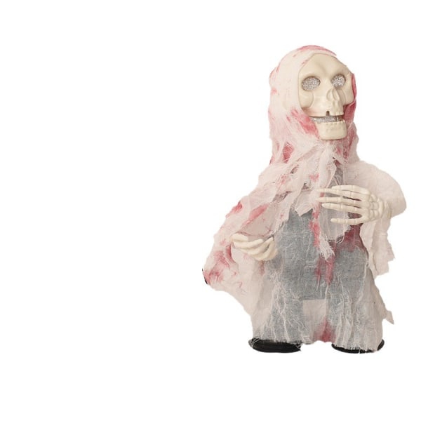 Halloween Elektriske Legetøj Horror Tricky Dansende Skelet Spøgelse Kan Gå og Svinge Glad Spøgelse Ornament Rekvisitter