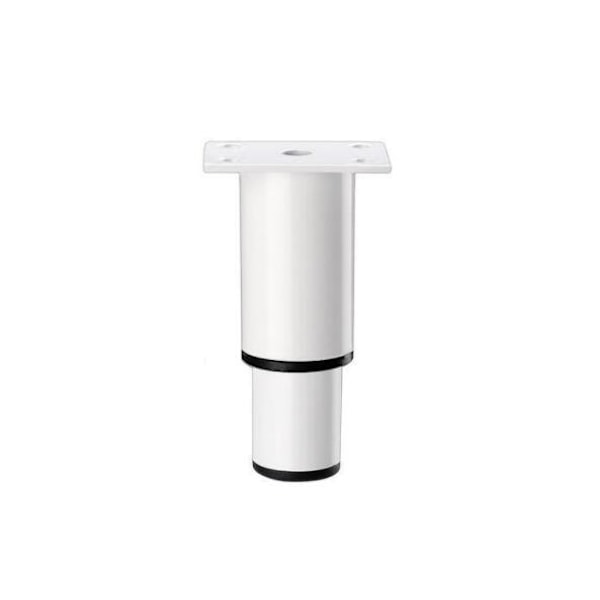 Möbelben Set om 2 Teleskopiska Justerbara Möbelben (Vit-8cm Justerbar till en Total Längd på 12cm)