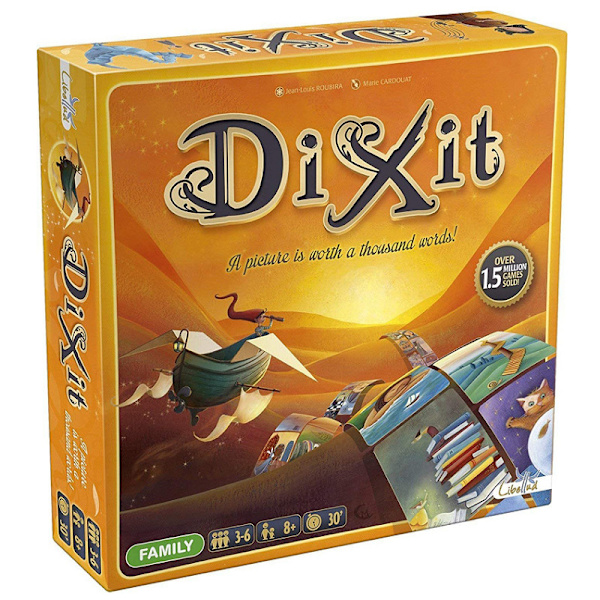 Klassisk brætspil Dixit udvidet brætspil, engelsk version (grundlæggende få ord)