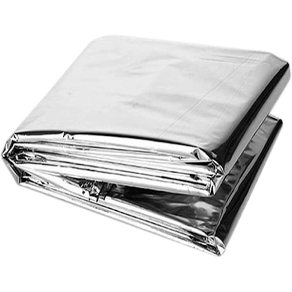 Paket med 5 nödfiltar termisk täckning i mylar termisk räddningstäckning i en utomhus termisk filtar guld silver för överlevnadskit utomhus