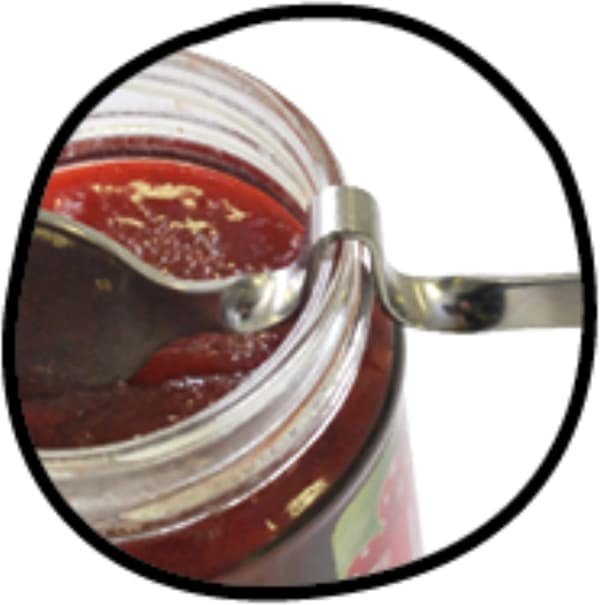 Jam og honning rustfrit stål honning/syltetøjsske 3 x 14,5 x 0,7 cm sølv
