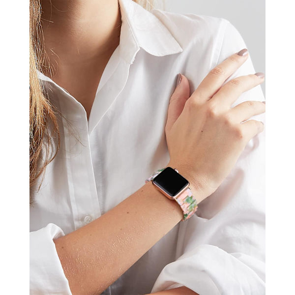 Apple Watch -ranneke, hartsi, 41 mm, 40 mm, 38 mm, kevyt vaihtoranneke iWatch -rannekkeelle, naisille ja miehille, Link-ranneke Apple Watch Series 8/7/6/5 -kellolle